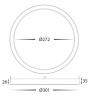 Auster Black Trim to Suit 24W LED Ceiling Oyster Light